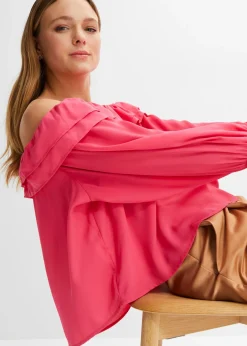 Blusa con escote bañera