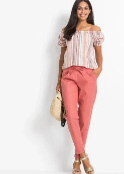 Blusa con escote bañera