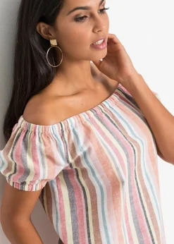 Blusa con escote bañera
