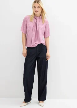 Blusa con lazo de modal suave