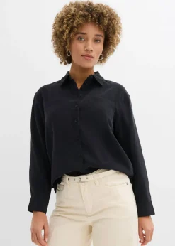 Blusa con mezcla de viscosa fluida