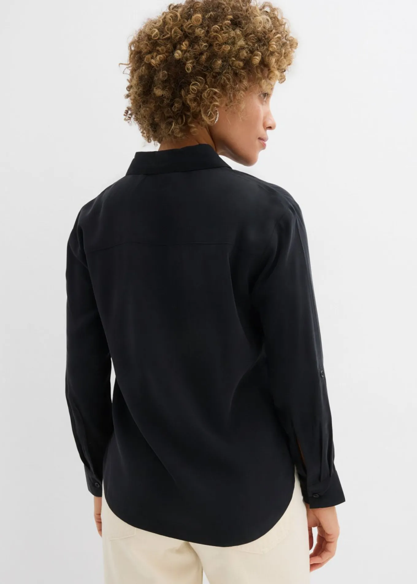 Blusa con mezcla de viscosa fluida