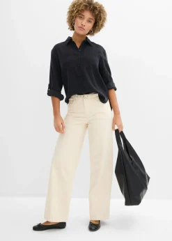 Blusa con mezcla de viscosa fluida