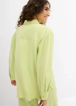 Blusa con mezcla de viscosa fluida