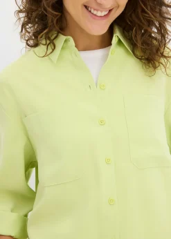 Blusa con mezcla de viscosa fluida