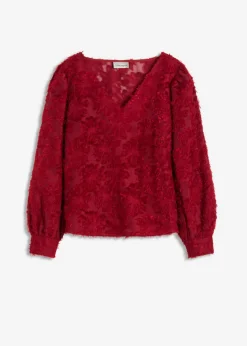 Blusa con patrón de flores estructurado