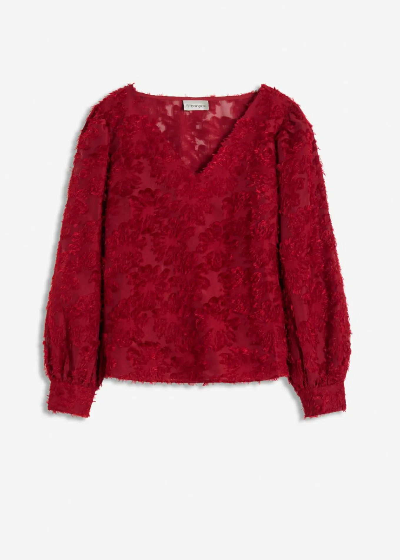 Blusa con patrón de flores estructurado
