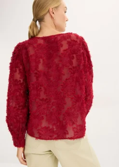 Blusa con patrón de flores estructurado