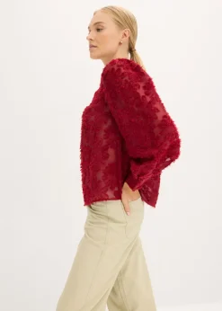Blusa con patrón de flores estructurado