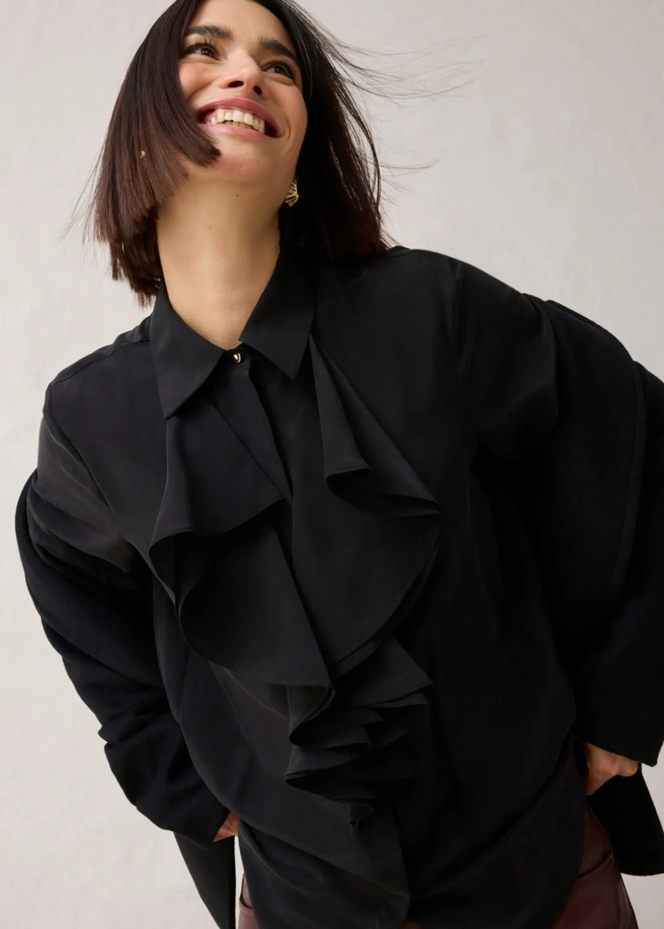 Blusa con seda