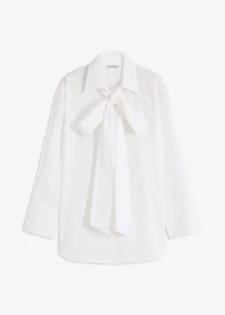 Blusa con solapa de algodón puro
