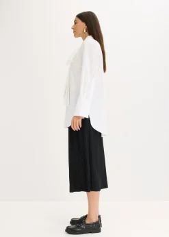 Blusa con solapa de algodón puro