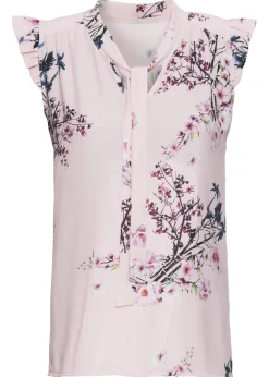 Blusa con volantes en las mangas