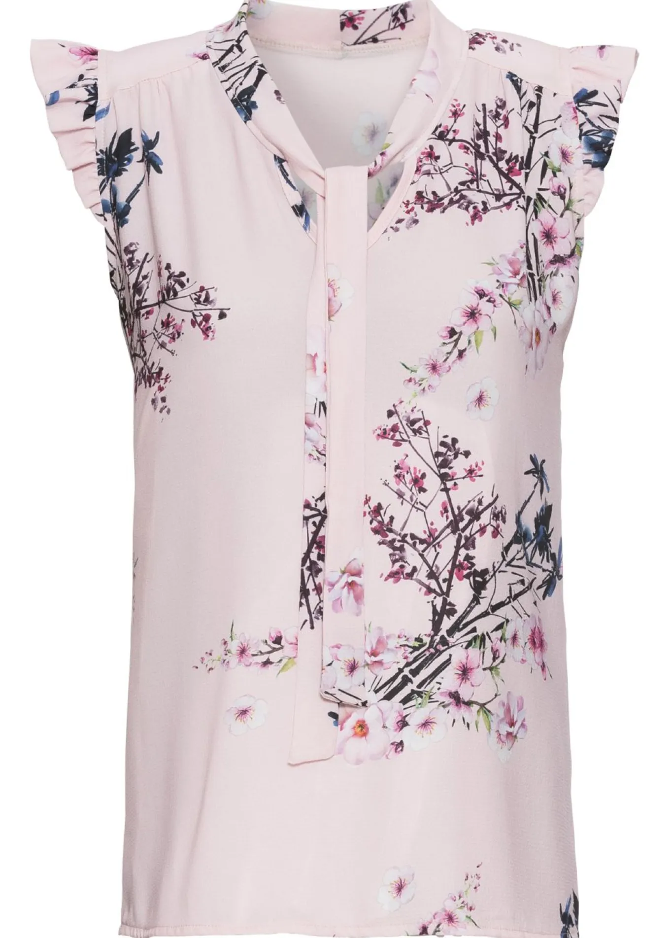 Blusa con volantes en las mangas