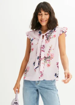 Blusa con volantes en las mangas