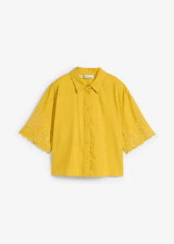 Blusa corta con contenido de seda