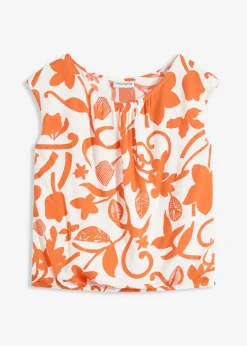 Blusa corta de viscosa fluida