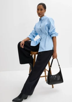 Blusa de algodón con detalle de lazo