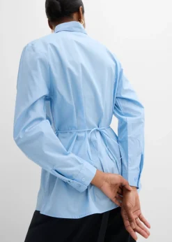 Blusa de algodón con detalle de lazo