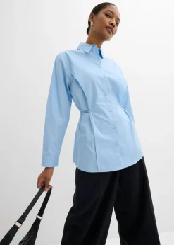 Blusa de algodón con detalle de lazo