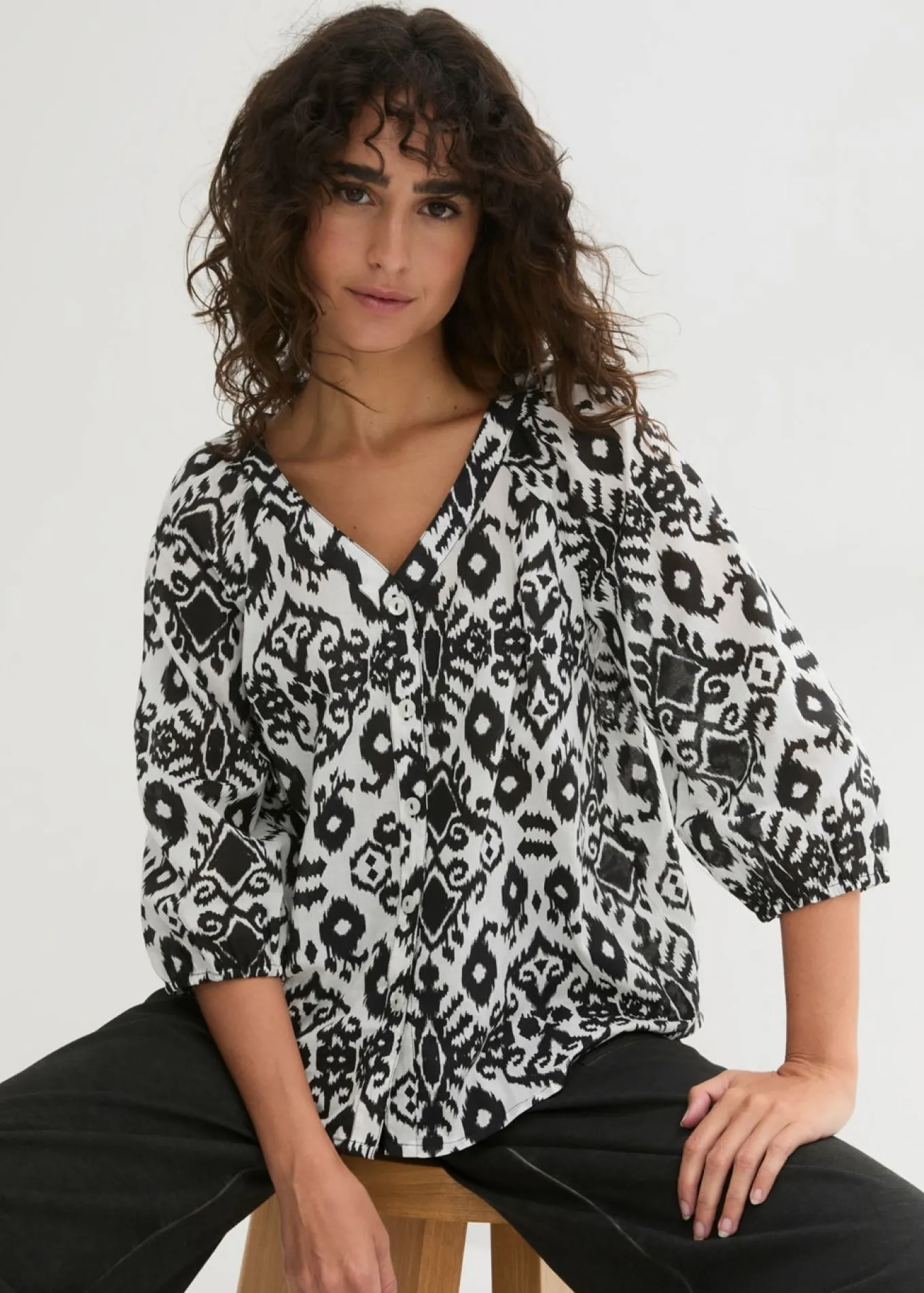 Blusa de algodón puro