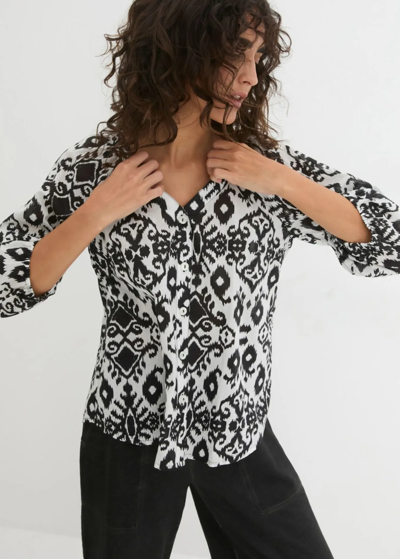Blusa de algodón puro