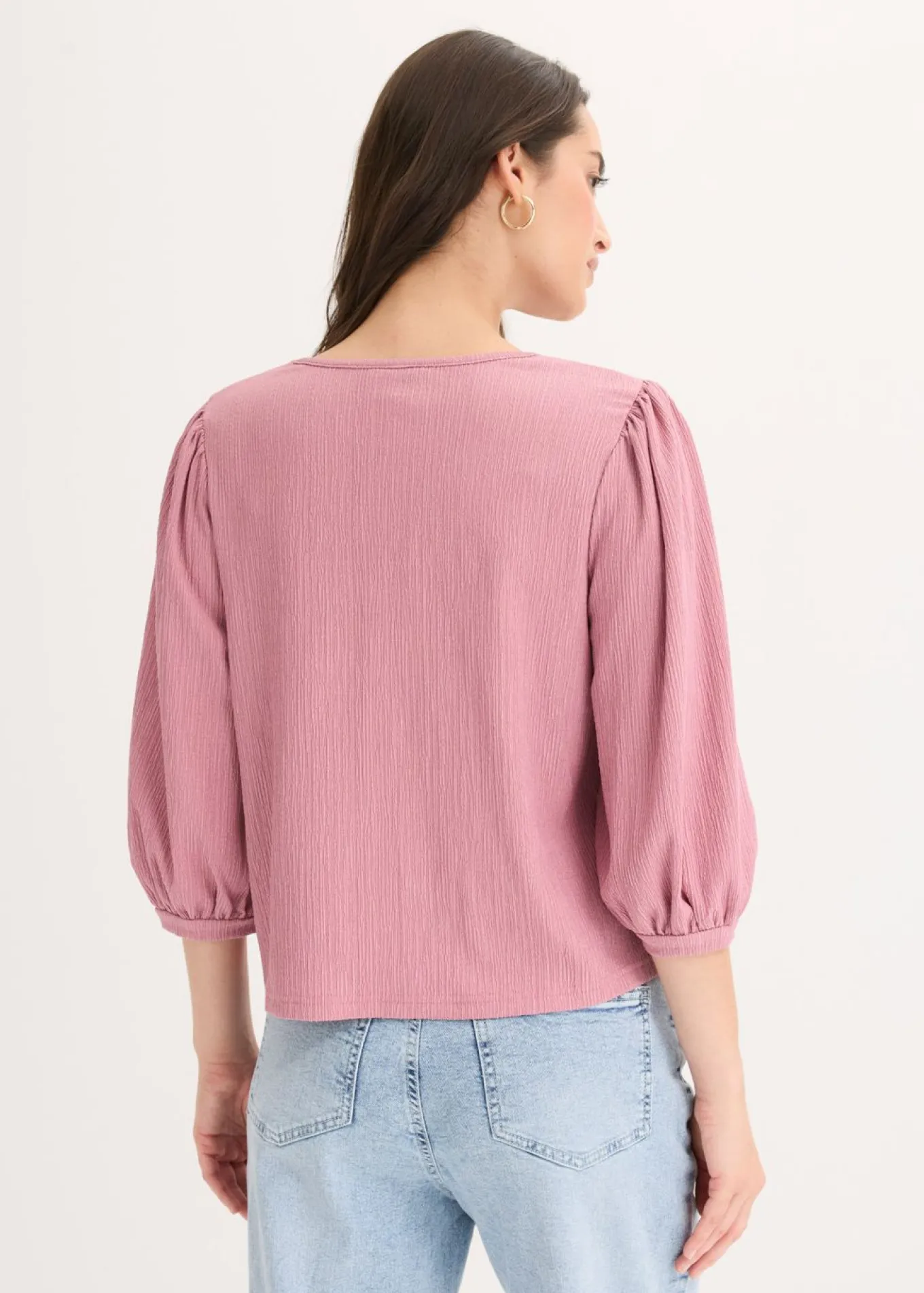 Blusa de crepé estructurado