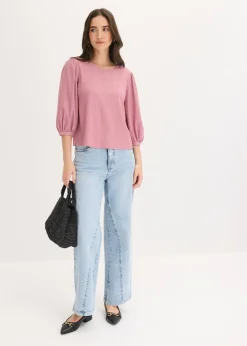 Blusa de crepé estructurado