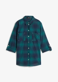 Blusa de cuadros de algodón puro
