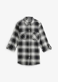 Blusa de cuadros de algodón puro