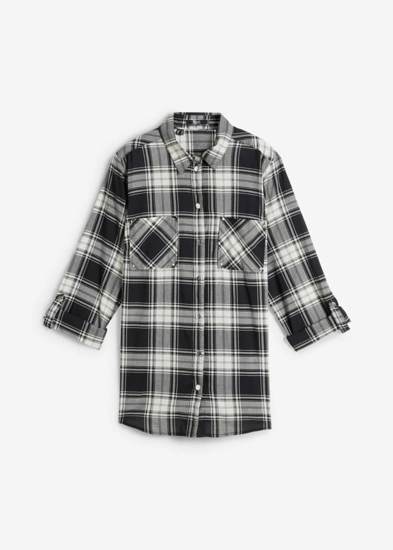 Blusa de cuadros de algodón puro