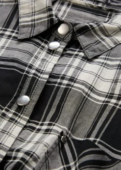 Blusa de cuadros de algodón puro