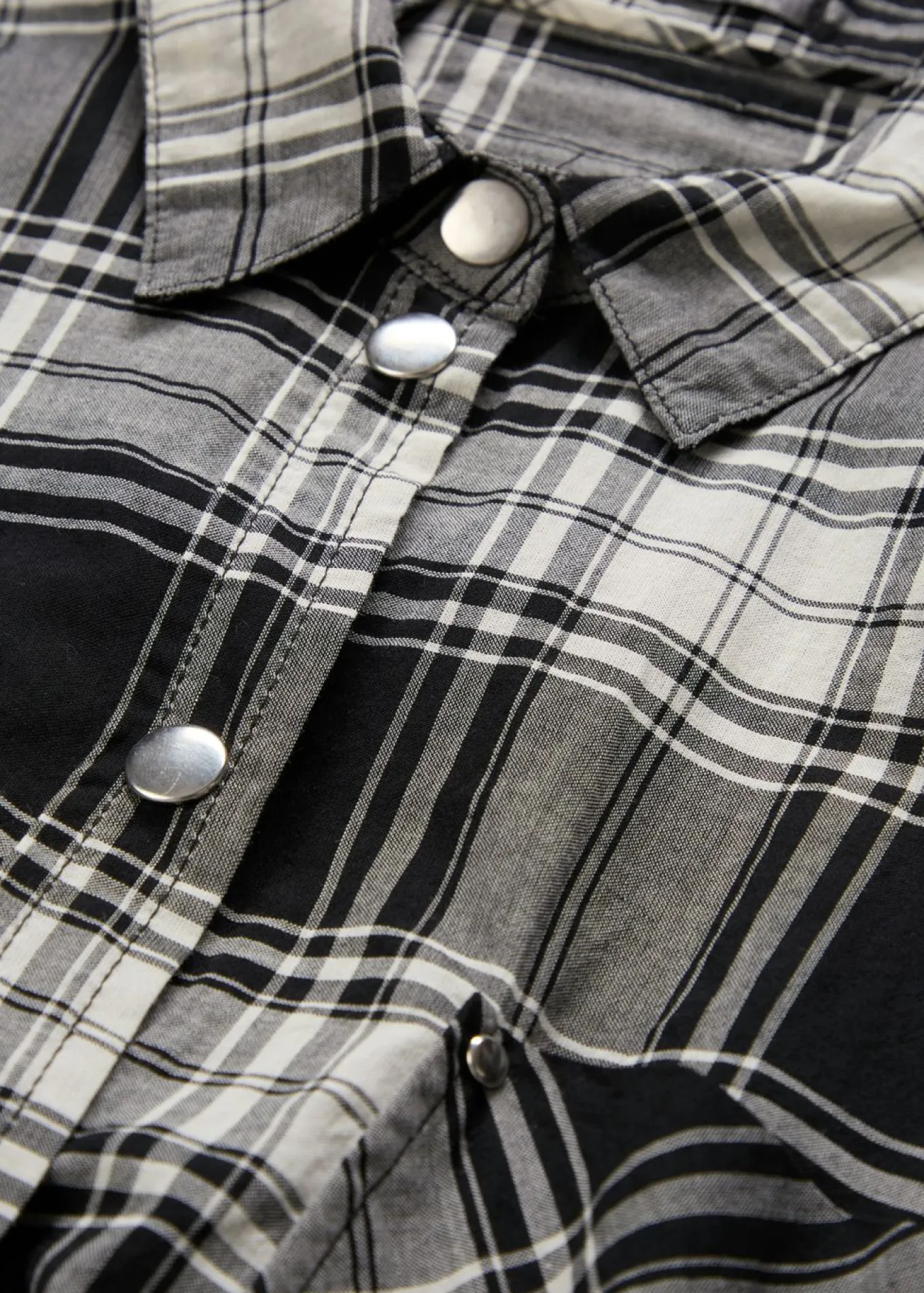 Blusa de cuadros de algodón puro