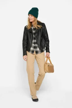 Blusa de cuadros de algodón puro