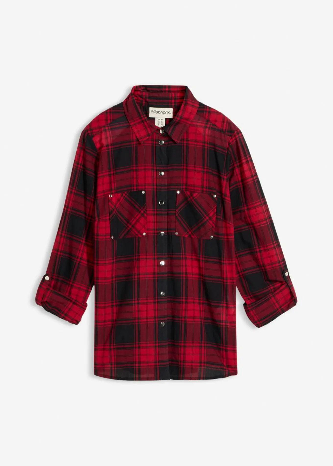 Blusa de cuadros de algodón puro