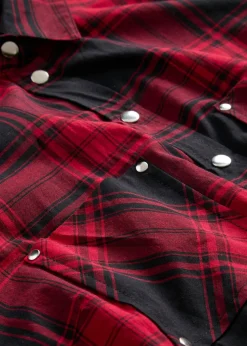 Blusa de cuadros de algodón puro