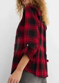 Blusa de cuadros de algodón puro