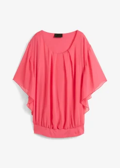 Blusa de gasa con camiseta interior