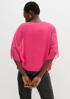 Blusa de gasa con camiseta interior
