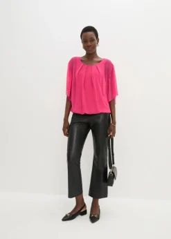 Blusa de gasa con camiseta interior
