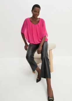 Blusa de gasa con camiseta interior