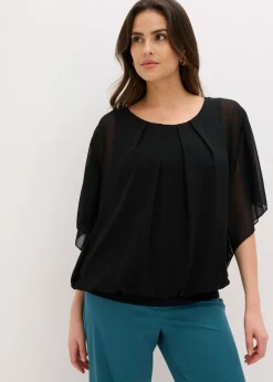 Blusa de gasa con camiseta interior