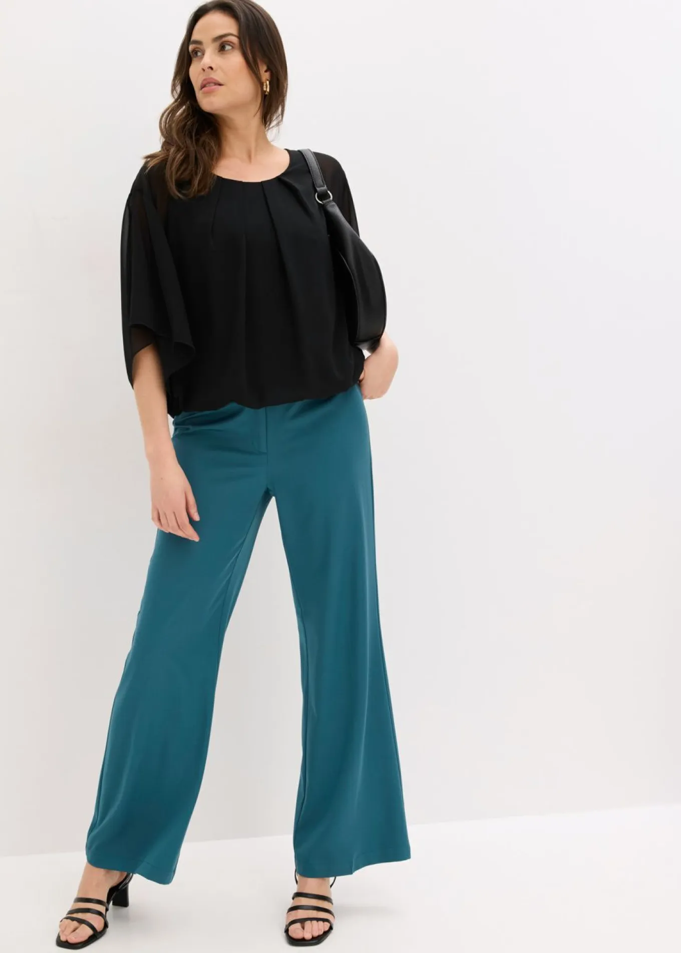 Blusa de gasa con camiseta interior
