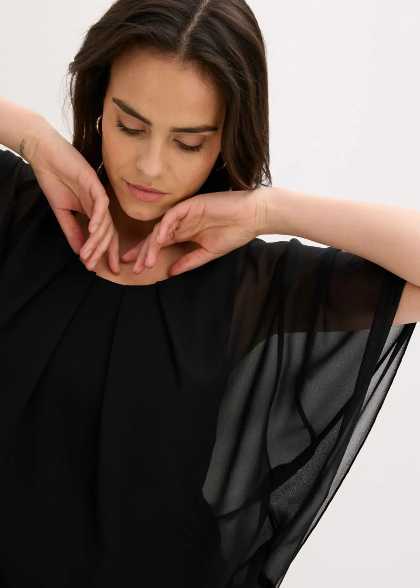 Blusa de gasa con camiseta interior
