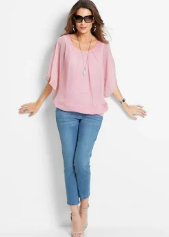 Blusa de gasa con camiseta interior