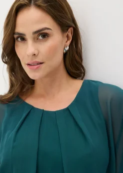 Blusa de gasa con camiseta interior