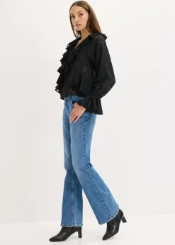 Blusa de gasa con ligeras transparencias