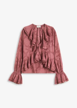 Blusa de gasa con ligeras transparencias