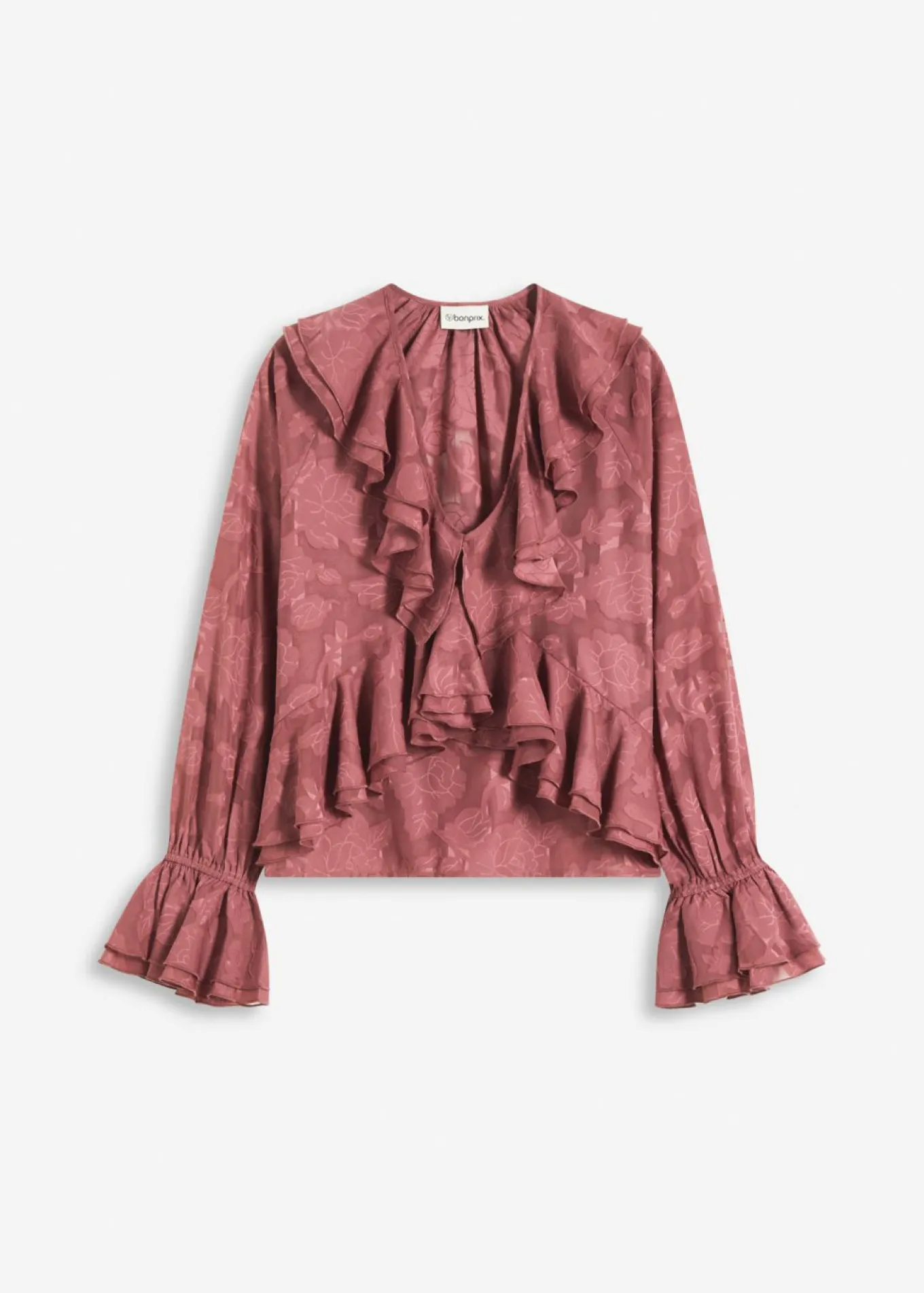 Blusa de gasa con ligeras transparencias