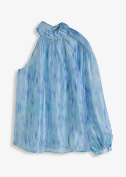Blusa de gasa con un hombro al descubierto